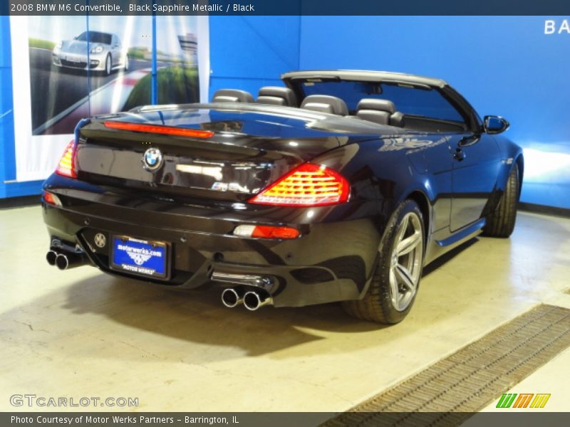 Black Sapphire Metallic / Black 2008 BMW M6 Convertible