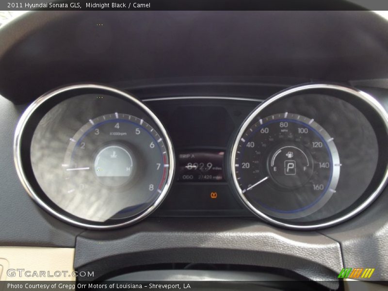 Midnight Black / Camel 2011 Hyundai Sonata GLS