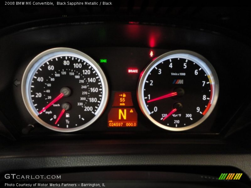 Black Sapphire Metallic / Black 2008 BMW M6 Convertible