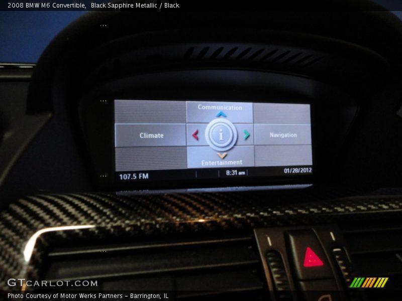 Black Sapphire Metallic / Black 2008 BMW M6 Convertible