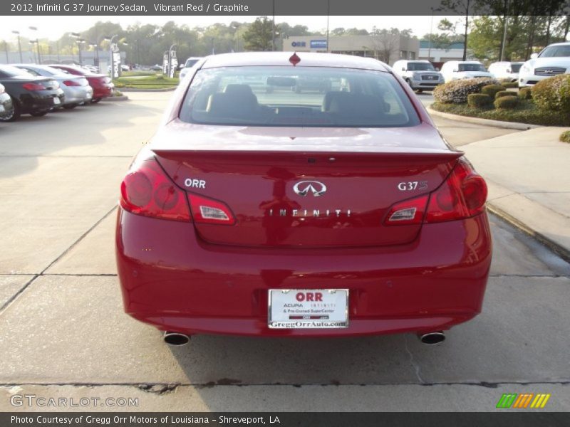 Vibrant Red / Graphite 2012 Infiniti G 37 Journey Sedan