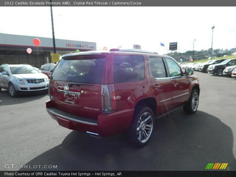 Crystal Red Tintcoat / Cashmere/Cocoa 2012 Cadillac Escalade Premium AWD