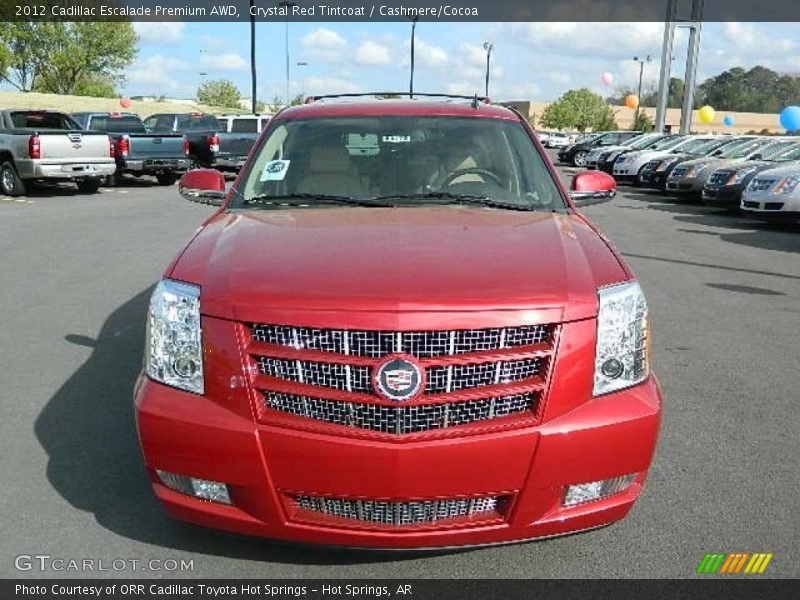 Crystal Red Tintcoat / Cashmere/Cocoa 2012 Cadillac Escalade Premium AWD