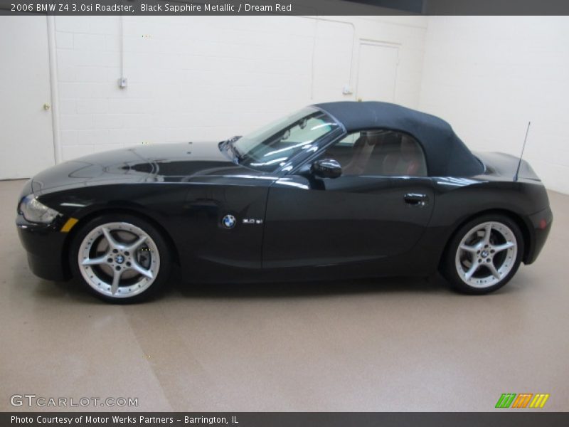 Black Sapphire Metallic / Dream Red 2006 BMW Z4 3.0si Roadster