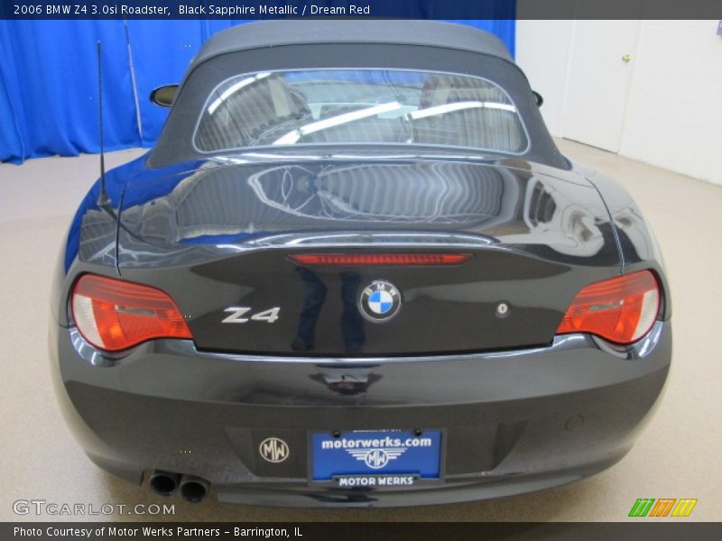 Black Sapphire Metallic / Dream Red 2006 BMW Z4 3.0si Roadster