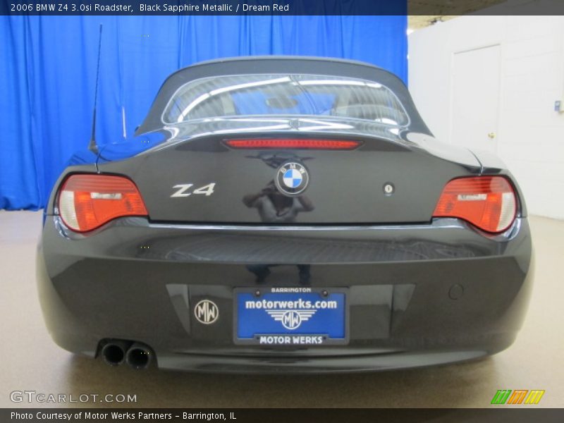 Black Sapphire Metallic / Dream Red 2006 BMW Z4 3.0si Roadster