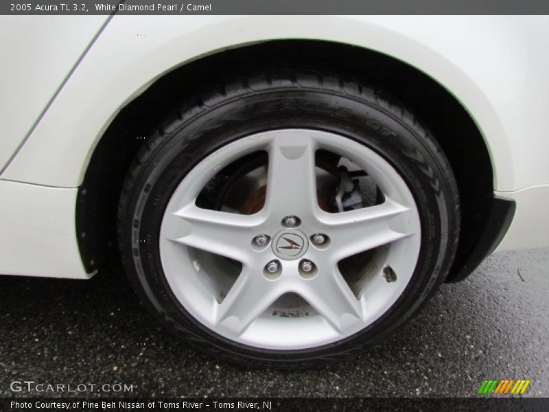 White Diamond Pearl / Camel 2005 Acura TL 3.2