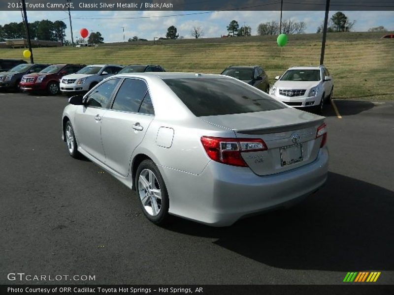Classic Silver Metallic / Black/Ash 2012 Toyota Camry SE