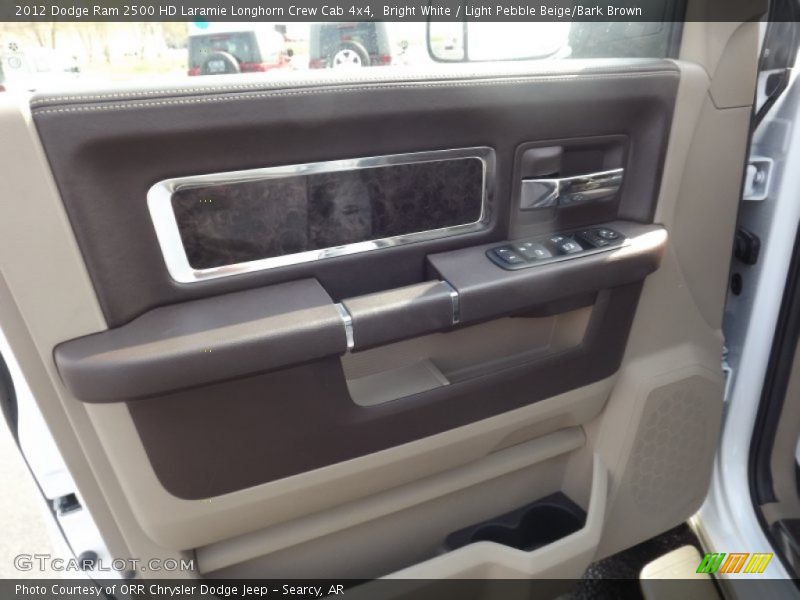 Bright White / Light Pebble Beige/Bark Brown 2012 Dodge Ram 2500 HD Laramie Longhorn Crew Cab 4x4