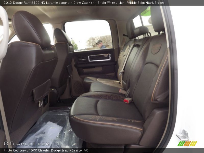 Bright White / Light Pebble Beige/Bark Brown 2012 Dodge Ram 2500 HD Laramie Longhorn Crew Cab 4x4