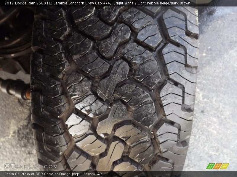 Bright White / Light Pebble Beige/Bark Brown 2012 Dodge Ram 2500 HD Laramie Longhorn Crew Cab 4x4