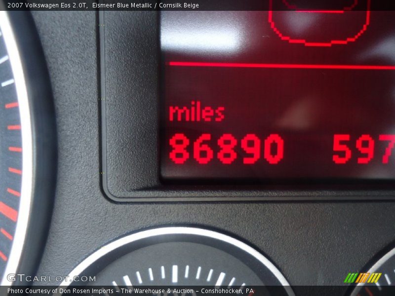 Eismeer Blue Metallic / Cornsilk Beige 2007 Volkswagen Eos 2.0T