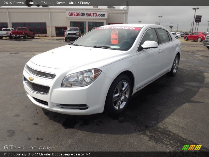 Summit White / Ebony 2010 Chevrolet Malibu LT Sedan