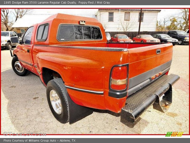 Poppy Red / Mist Gray 1995 Dodge Ram 3500 Laramie Regular Cab Dually