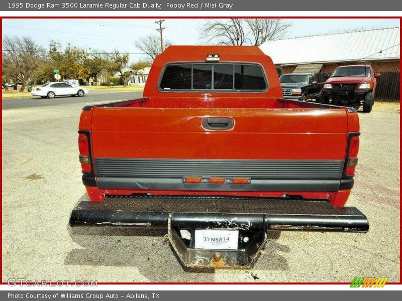 Poppy Red / Mist Gray 1995 Dodge Ram 3500 Laramie Regular Cab Dually