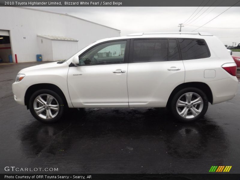 Blizzard White Pearl / Sand Beige 2010 Toyota Highlander Limited