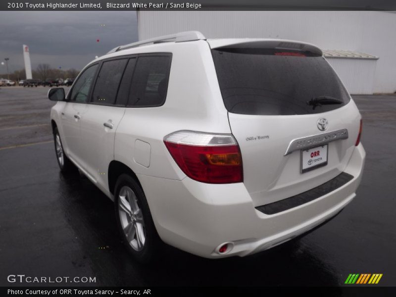 Blizzard White Pearl / Sand Beige 2010 Toyota Highlander Limited