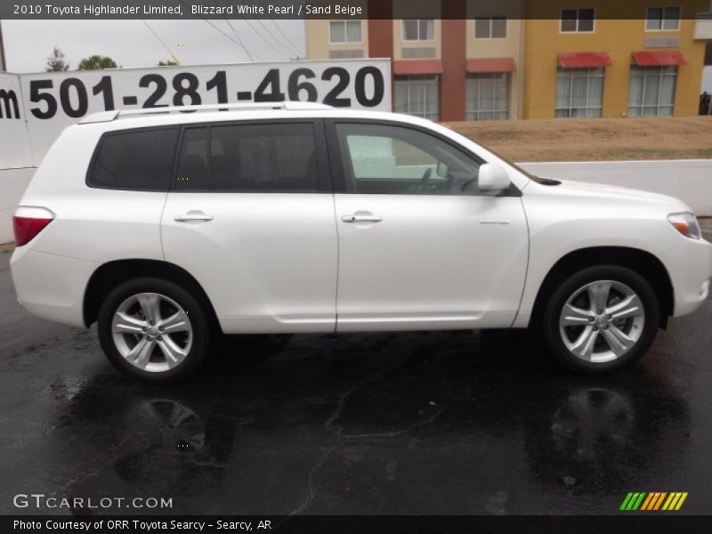 Blizzard White Pearl / Sand Beige 2010 Toyota Highlander Limited