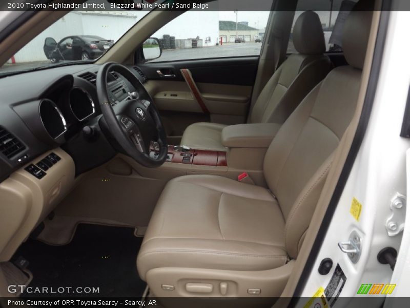 Blizzard White Pearl / Sand Beige 2010 Toyota Highlander Limited