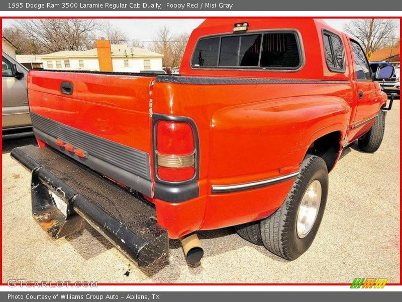 Poppy Red / Mist Gray 1995 Dodge Ram 3500 Laramie Regular Cab Dually