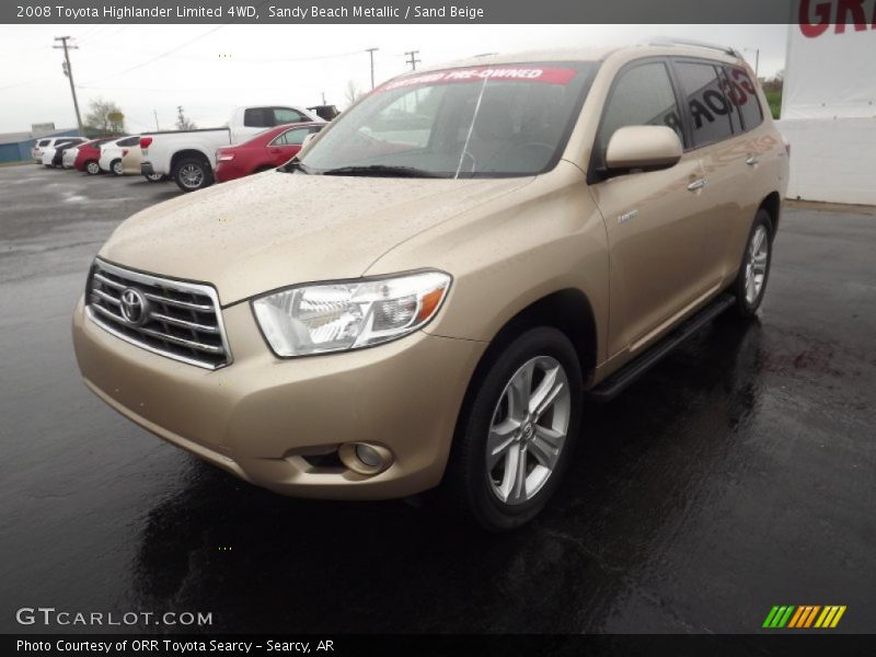 Sandy Beach Metallic / Sand Beige 2008 Toyota Highlander Limited 4WD