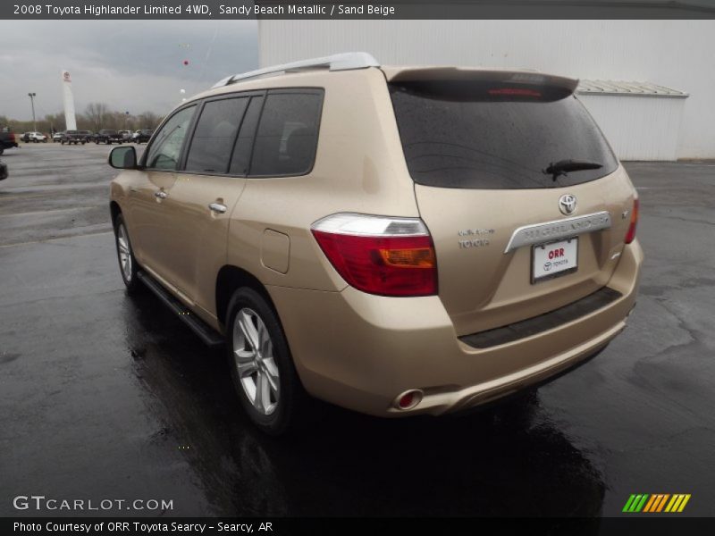 Sandy Beach Metallic / Sand Beige 2008 Toyota Highlander Limited 4WD