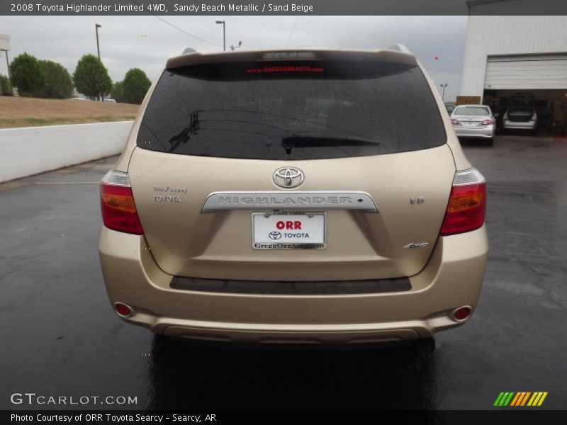 Sandy Beach Metallic / Sand Beige 2008 Toyota Highlander Limited 4WD