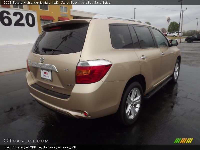 Sandy Beach Metallic / Sand Beige 2008 Toyota Highlander Limited 4WD