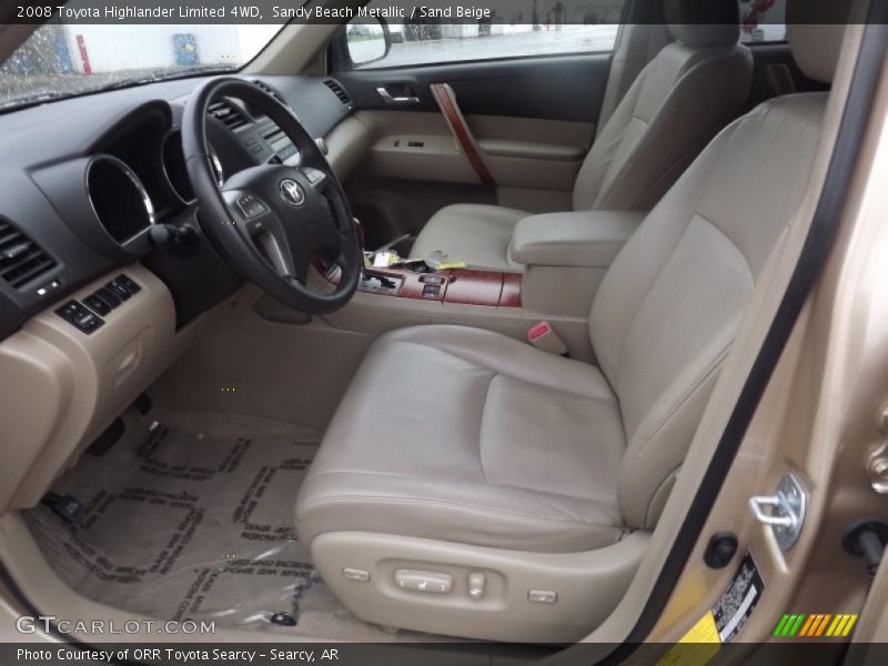 Sandy Beach Metallic / Sand Beige 2008 Toyota Highlander Limited 4WD