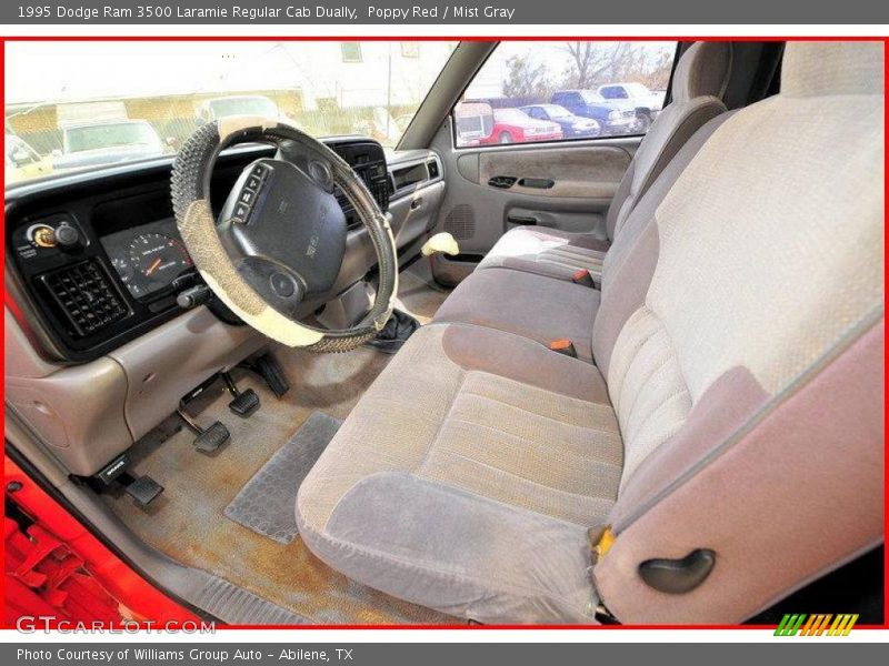 Poppy Red / Mist Gray 1995 Dodge Ram 3500 Laramie Regular Cab Dually