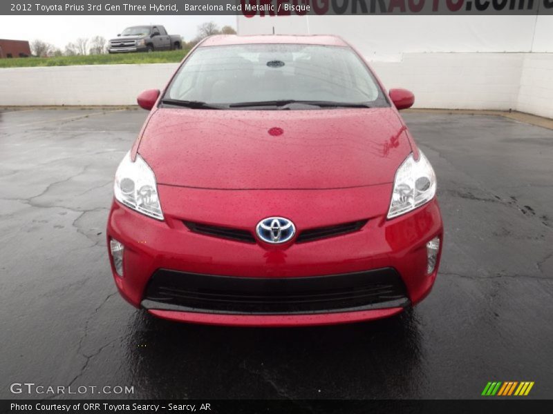 Barcelona Red Metallic / Bisque 2012 Toyota Prius 3rd Gen Three Hybrid