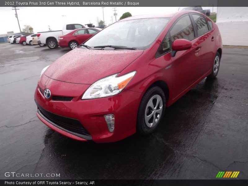 Barcelona Red Metallic / Bisque 2012 Toyota Prius 3rd Gen Three Hybrid