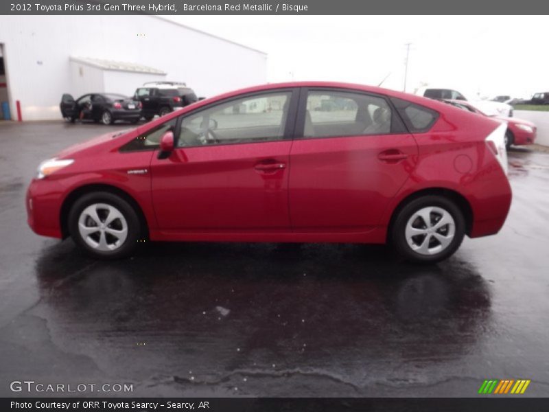 Barcelona Red Metallic / Bisque 2012 Toyota Prius 3rd Gen Three Hybrid