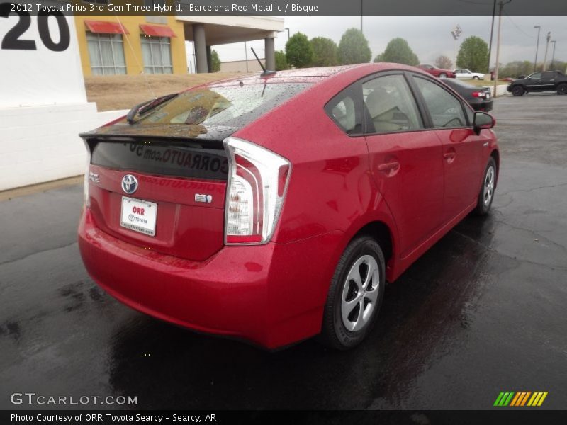 Barcelona Red Metallic / Bisque 2012 Toyota Prius 3rd Gen Three Hybrid