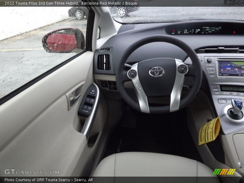 Barcelona Red Metallic / Bisque 2012 Toyota Prius 3rd Gen Three Hybrid
