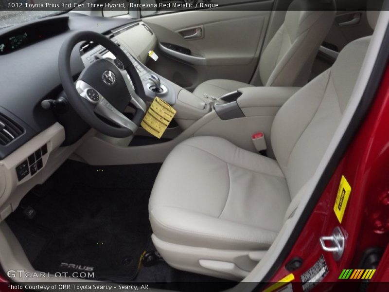 Barcelona Red Metallic / Bisque 2012 Toyota Prius 3rd Gen Three Hybrid
