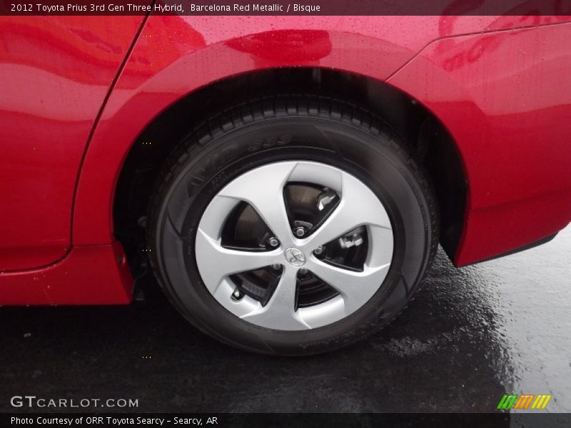 Barcelona Red Metallic / Bisque 2012 Toyota Prius 3rd Gen Three Hybrid