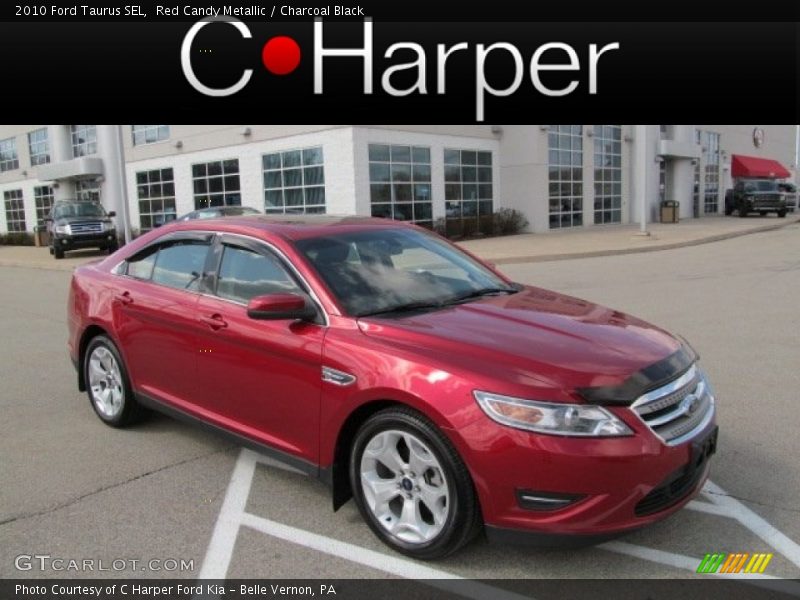 Red Candy Metallic / Charcoal Black 2010 Ford Taurus SEL