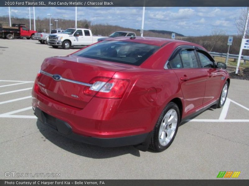 Red Candy Metallic / Charcoal Black 2010 Ford Taurus SEL