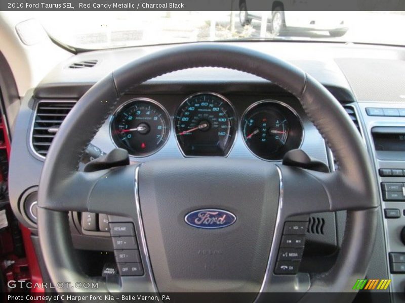 Red Candy Metallic / Charcoal Black 2010 Ford Taurus SEL
