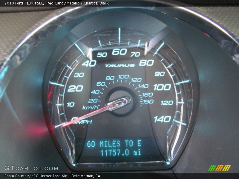 Red Candy Metallic / Charcoal Black 2010 Ford Taurus SEL