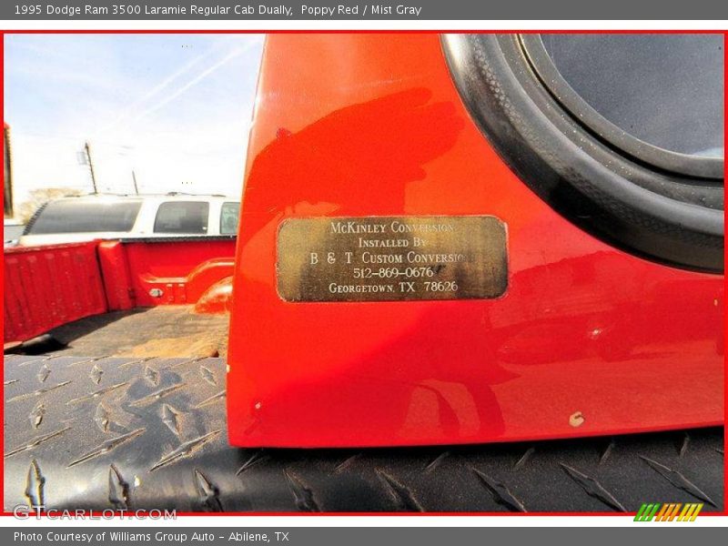 Poppy Red / Mist Gray 1995 Dodge Ram 3500 Laramie Regular Cab Dually