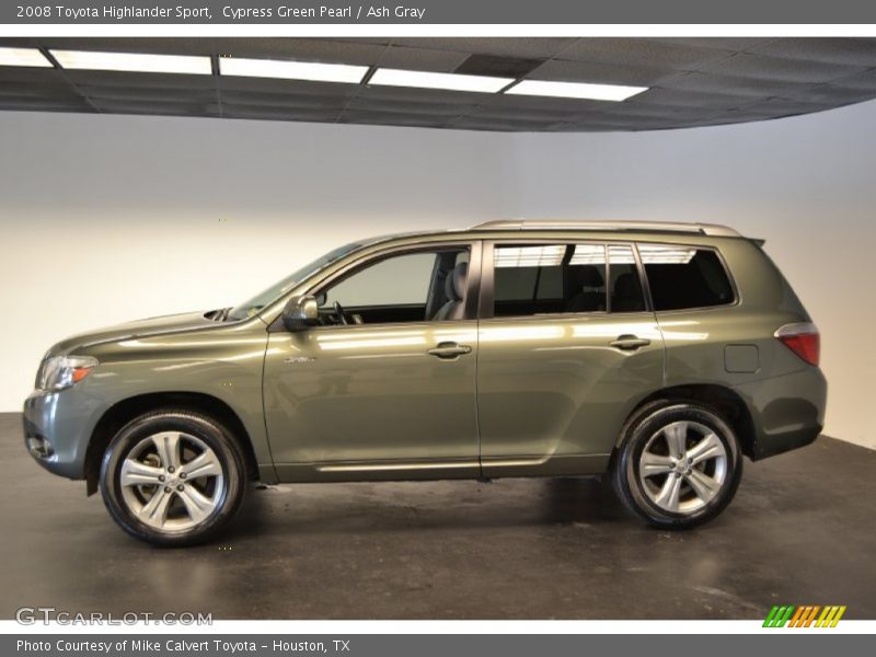 Cypress Green Pearl / Ash Gray 2008 Toyota Highlander Sport