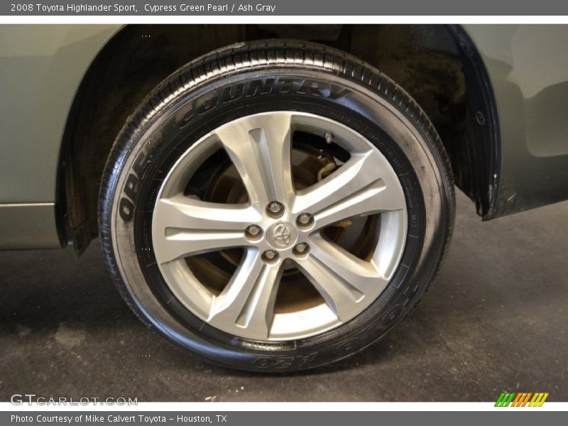 Cypress Green Pearl / Ash Gray 2008 Toyota Highlander Sport