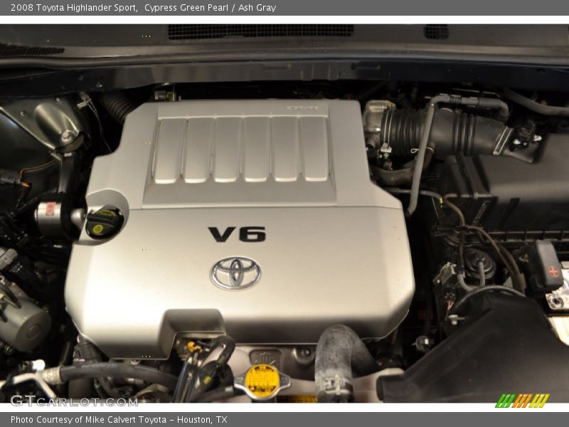 Cypress Green Pearl / Ash Gray 2008 Toyota Highlander Sport