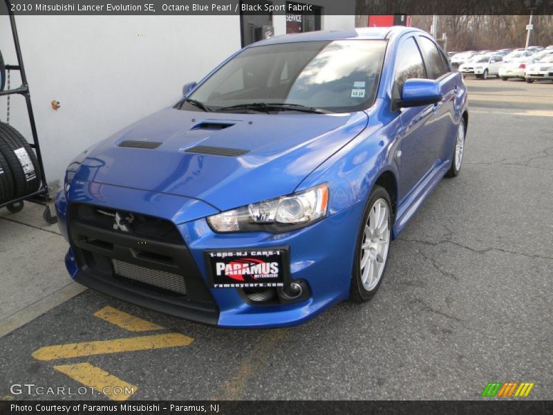 Octane Blue Pearl / Black Sport Fabric 2010 Mitsubishi Lancer Evolution SE