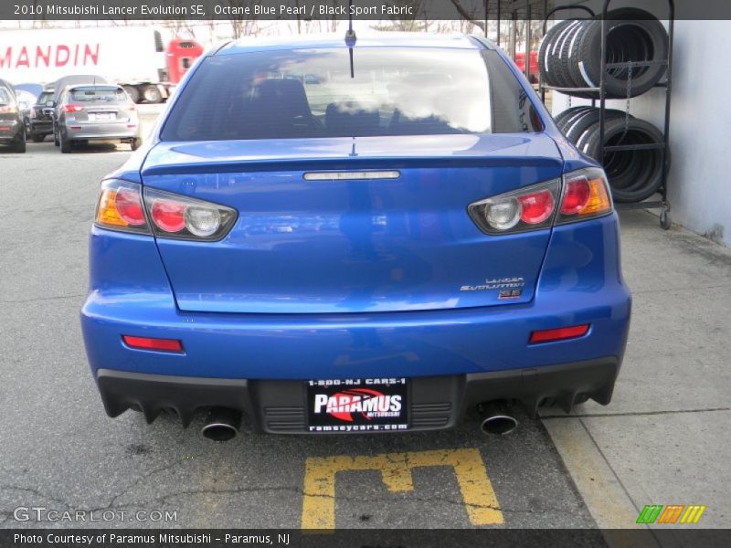 Octane Blue Pearl / Black Sport Fabric 2010 Mitsubishi Lancer Evolution SE