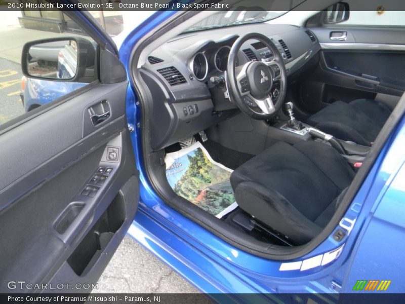  2010 Lancer Evolution SE Black Sport Fabric Interior