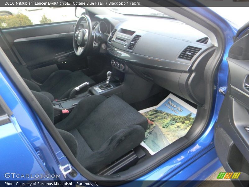  2010 Lancer Evolution SE Black Sport Fabric Interior