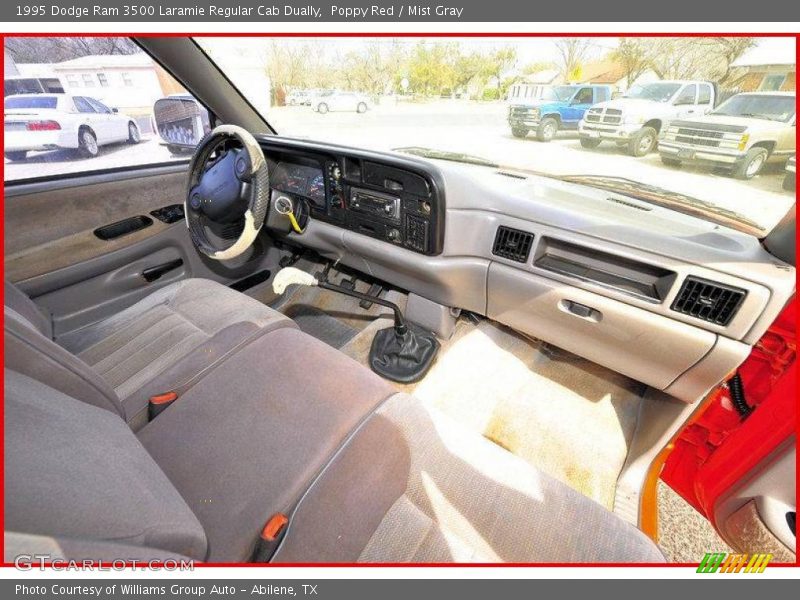 Poppy Red / Mist Gray 1995 Dodge Ram 3500 Laramie Regular Cab Dually